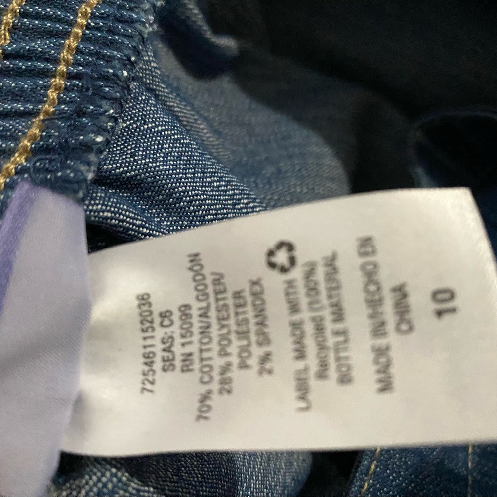 Vintage Laura Scott Vintage Straight Leg Pleated Denim Trousers: Size 10 - Picture 9 of 9